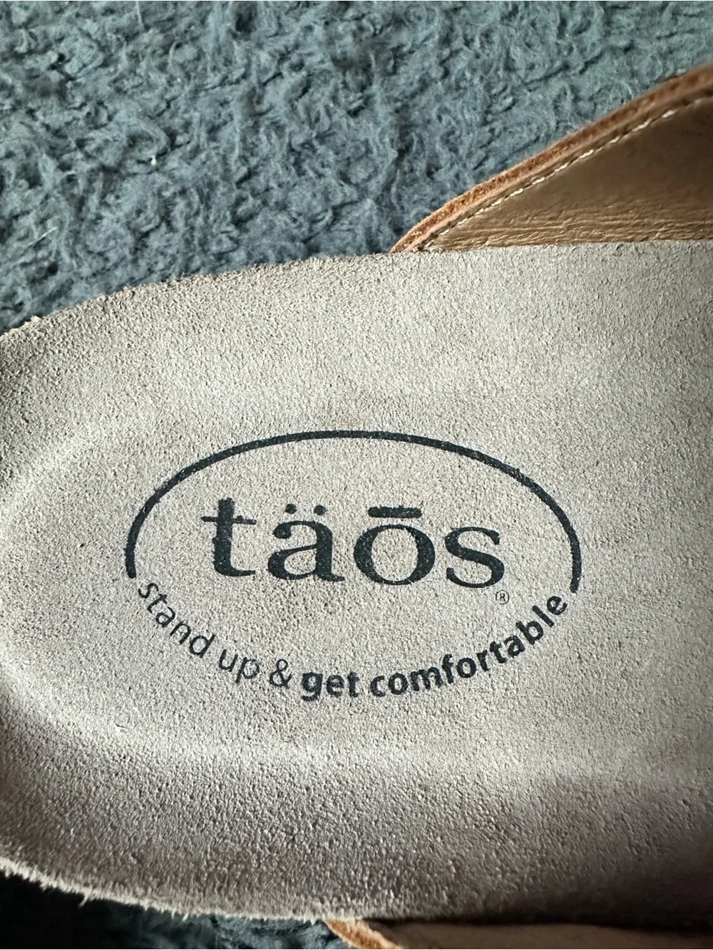 Taos Lola Leather Thong Sandals in Cognac Cork Platform Size 8/8.5